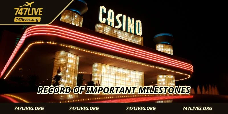 Record of important milestones